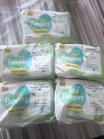 Lot de 5*3 paquets lingettes Pampers