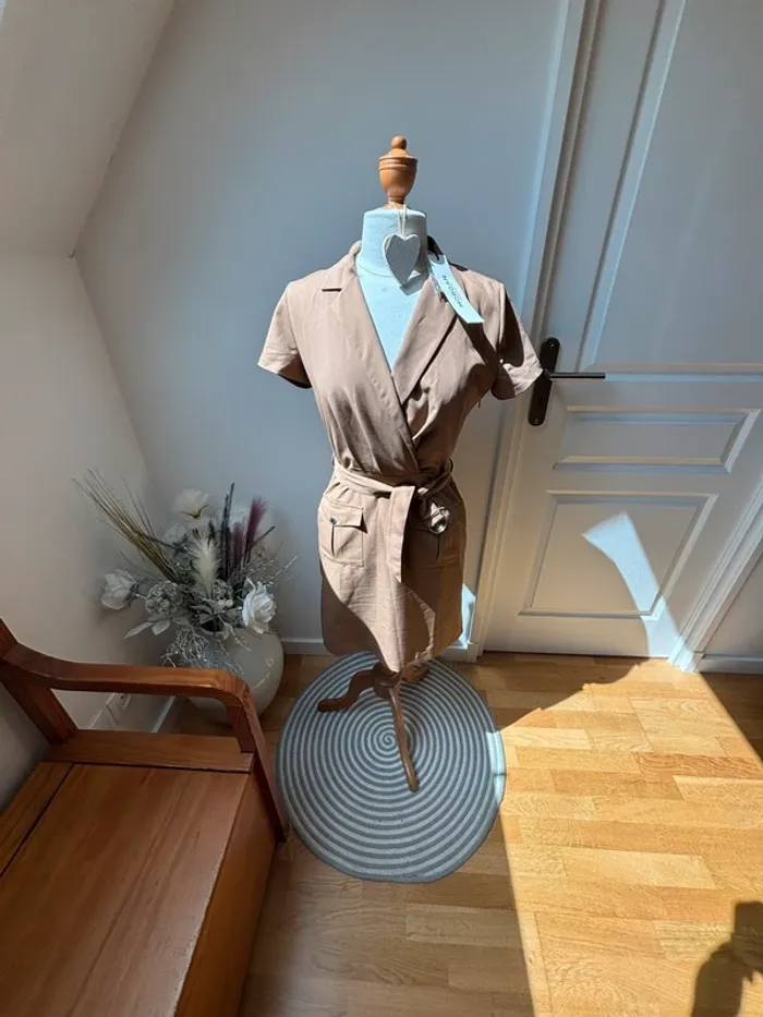 🤎 Robe camel style saharienne – Morgan – T36 Neuve avec étiquette