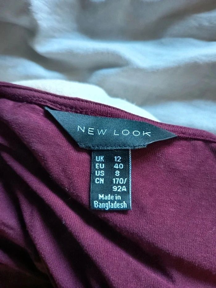 Bodies body manches longues bordeaux new look - Taille L 40 - photo numéro 7