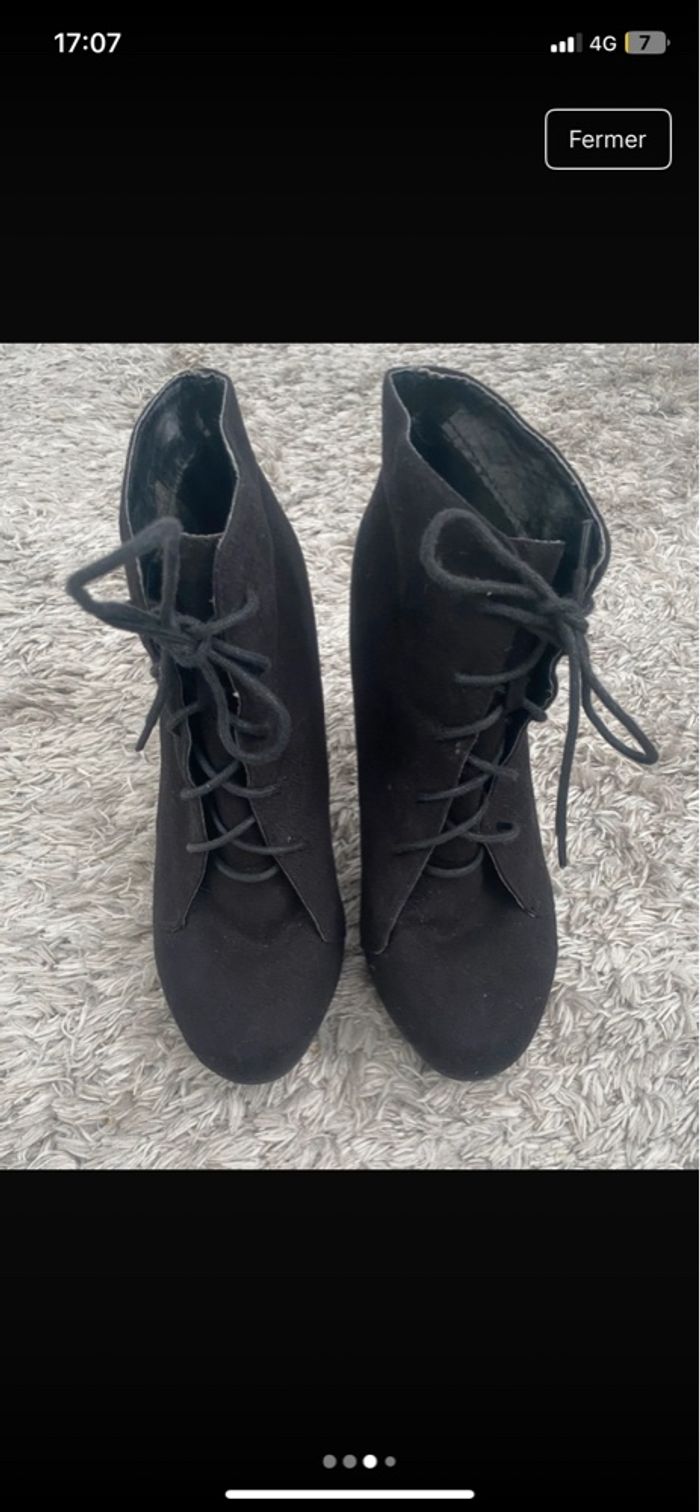 Bottine noir à talon