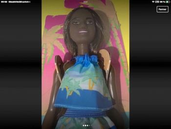 Neuf Vintage barbie afro ocean