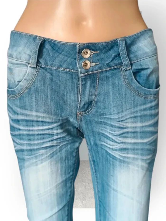 Jean REVERS jeans coupe droite ,taille basse ,texture extensible - photo numéro 6