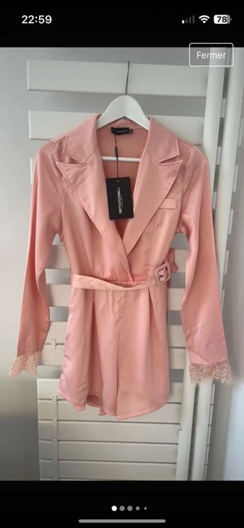 Combishort prettylittlething rose M neuf