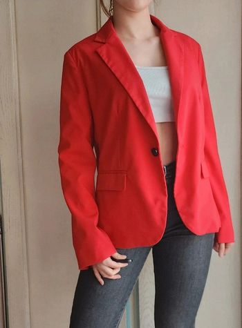 Blazer rouge droit Zara
