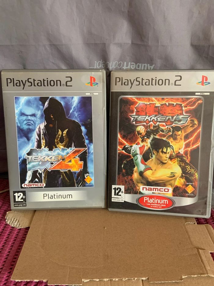 2 jeux tekken 4 et Tekkn 5 ps2