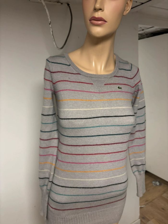 Pull en laine mérinos Lacoste femme - photo numéro 5