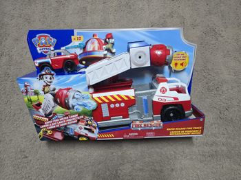 Camion de pompier deluxe et figurine Marcus - Fire Rescue La Pat Patrouille