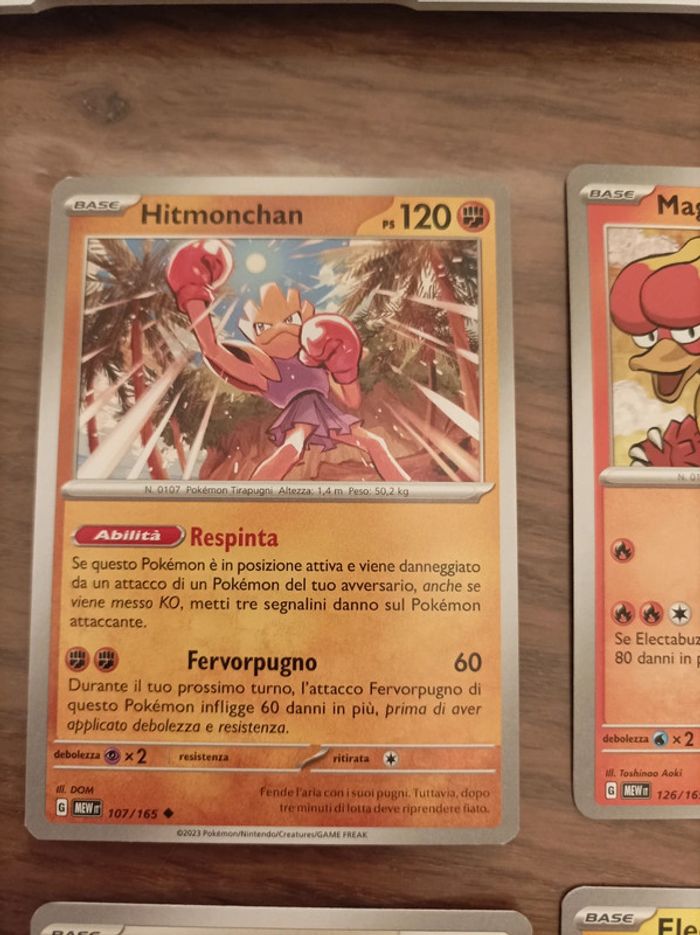 Lot de 9 cartes Pokemon 151 Insecateur Tygnon Magmar Reptincel Elektek Ronflex - photo numéro 3