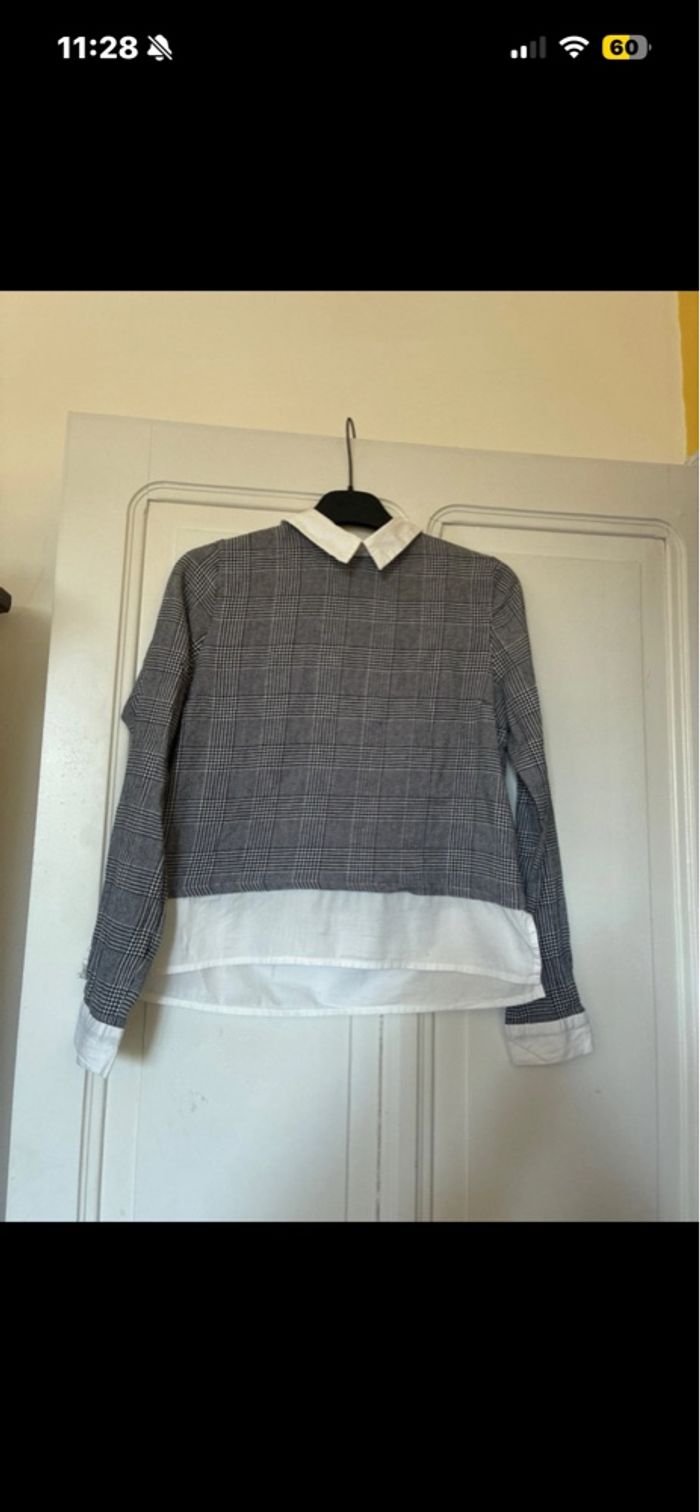Blouse Chemise 2-en-1 Jennyfer – Style Preppy - photo numéro 2
