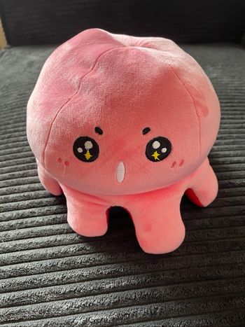 Doudou peluche pieuvre réversible