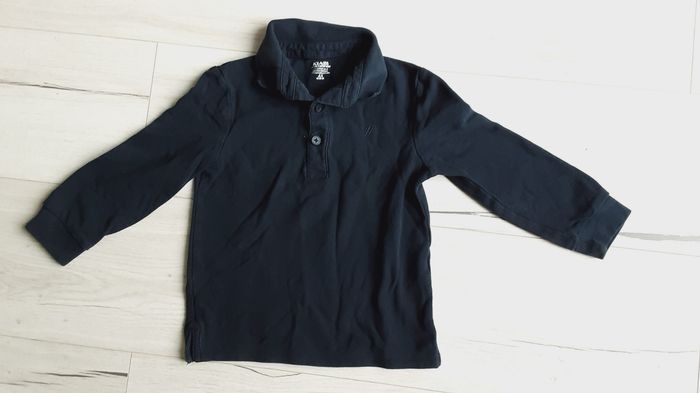 Vêtement garçon tee-shirt polo manches longues bleu marine Kiabi 4 ans