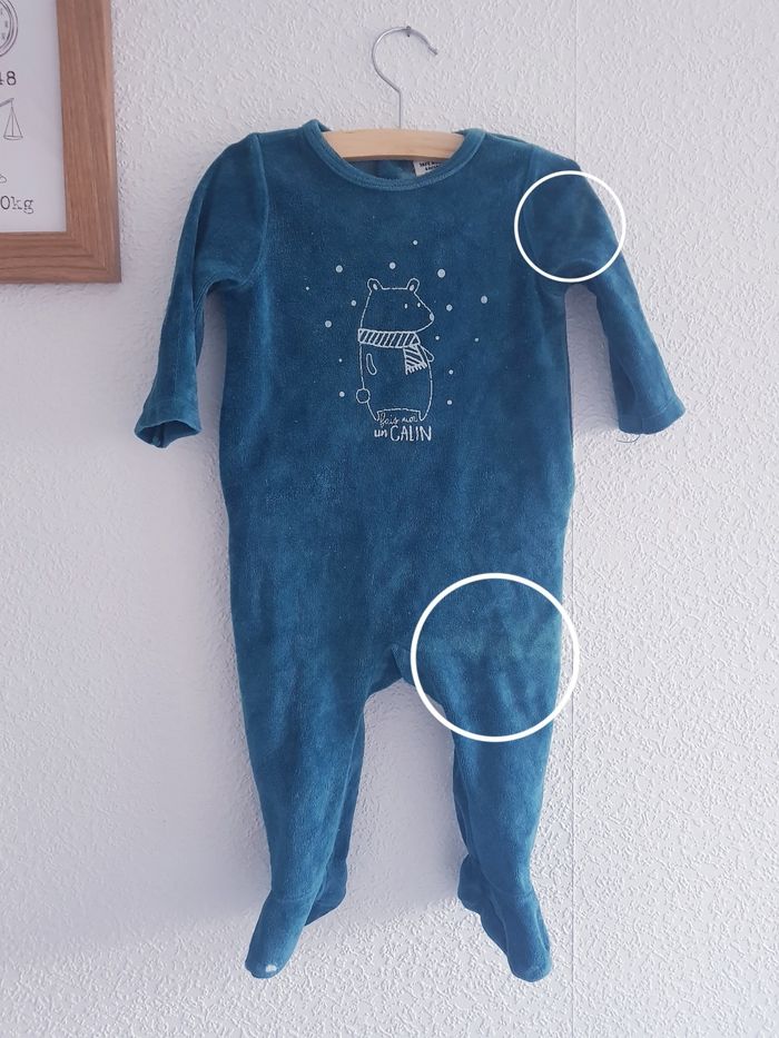 Tape A L'Œil - Grenouillère / pyjama une pièce / dors bien en velours - photo numéro 5