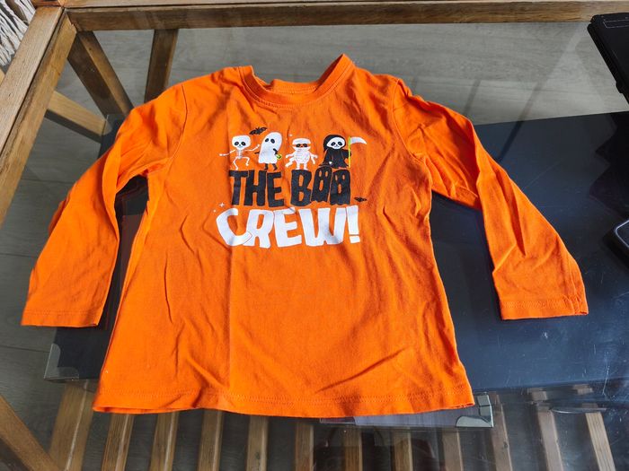 T-shirt manches longues halloween 3/4 ans