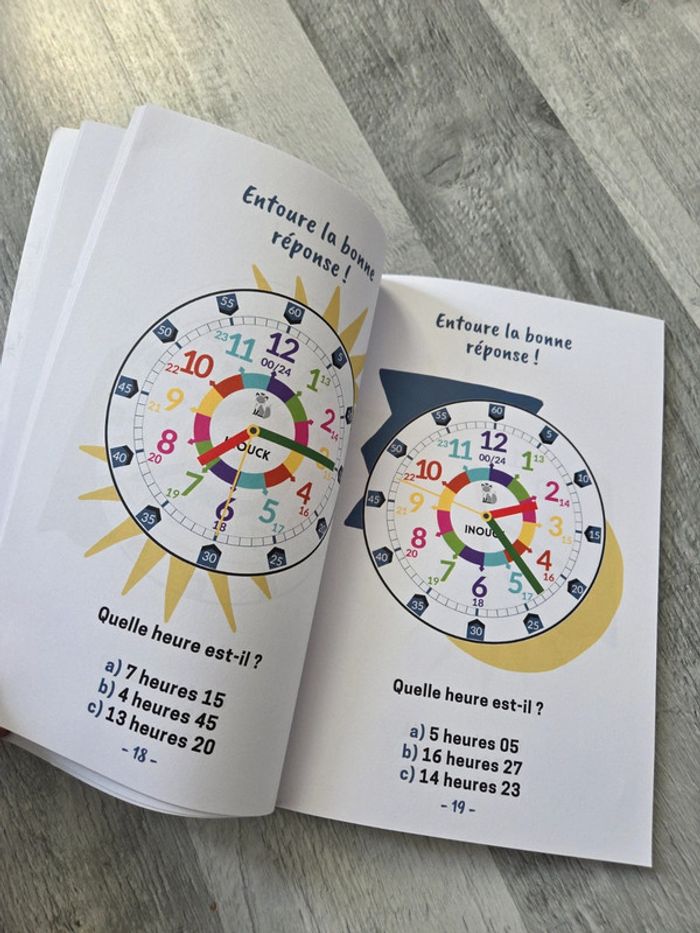 Livre j'apprends a lire l'heure avec Inouck - photo numéro 4