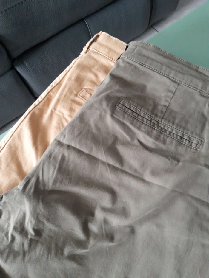 2 pantalons toile 44 homme - photo numéro 5