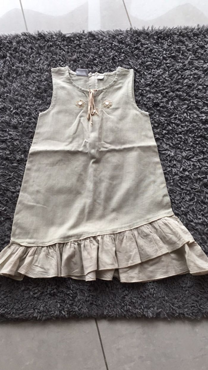 Robe lin beige 5 ans Kiabi