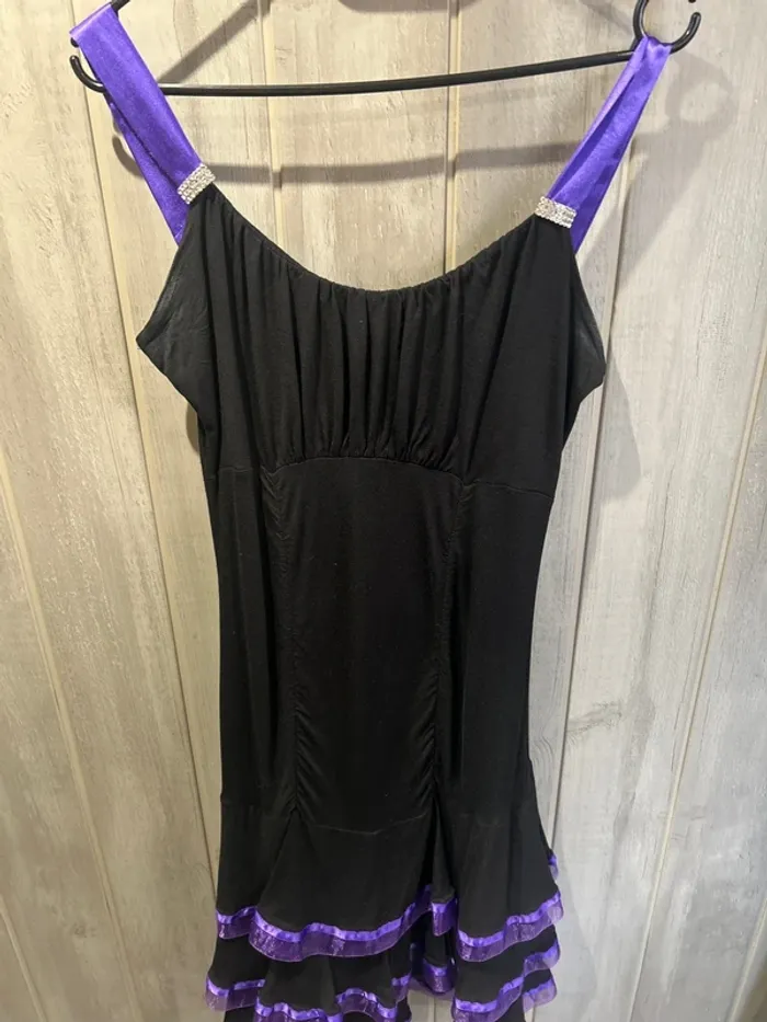 Robe sans manches violette et noir femme | Taille S