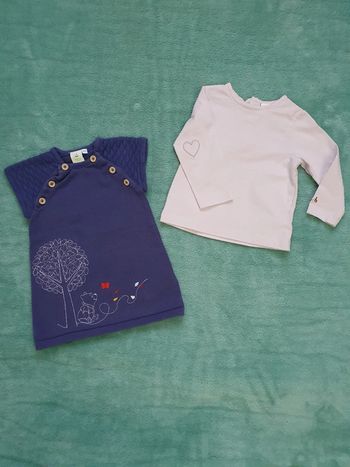 Magnifique robe et son tee-shirt 12 mois