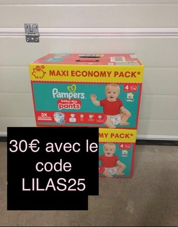 188 couches Pampers baby dry pants taille 4