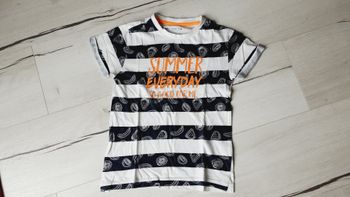 Vêtement garçon tee-shirt manches courtes rayé à motifs Kiabi 5 ans