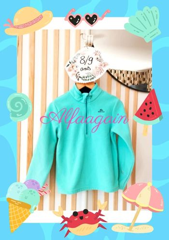 Pull polaire bleu mixte 8/9ans