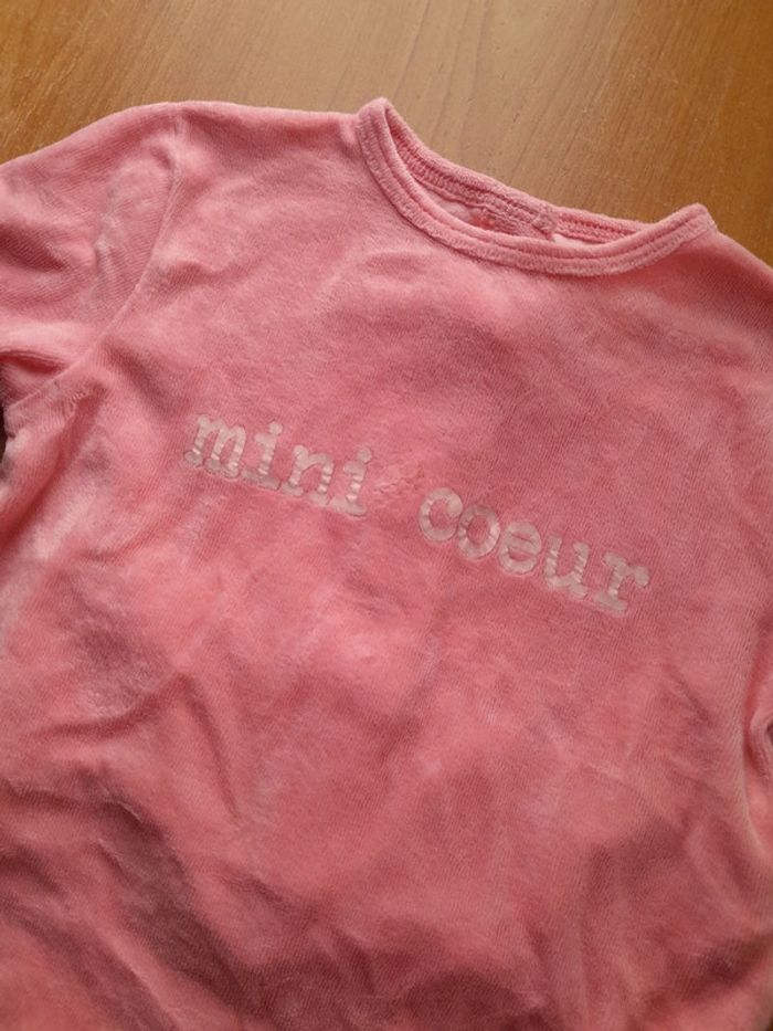 Pyjama mini cœur 6 mois rose kiabi - photo numéro 3