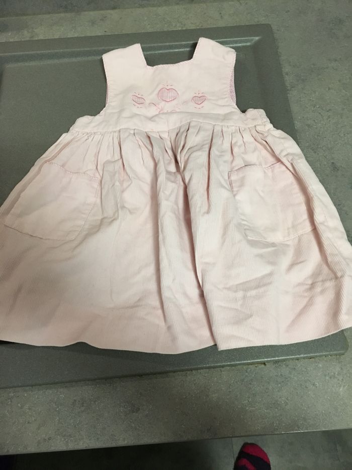 Robe en velours rose Jacadi 12 mois