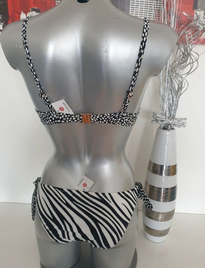 Maillot de bain noir et blanc T36/85B - photo numéro 2