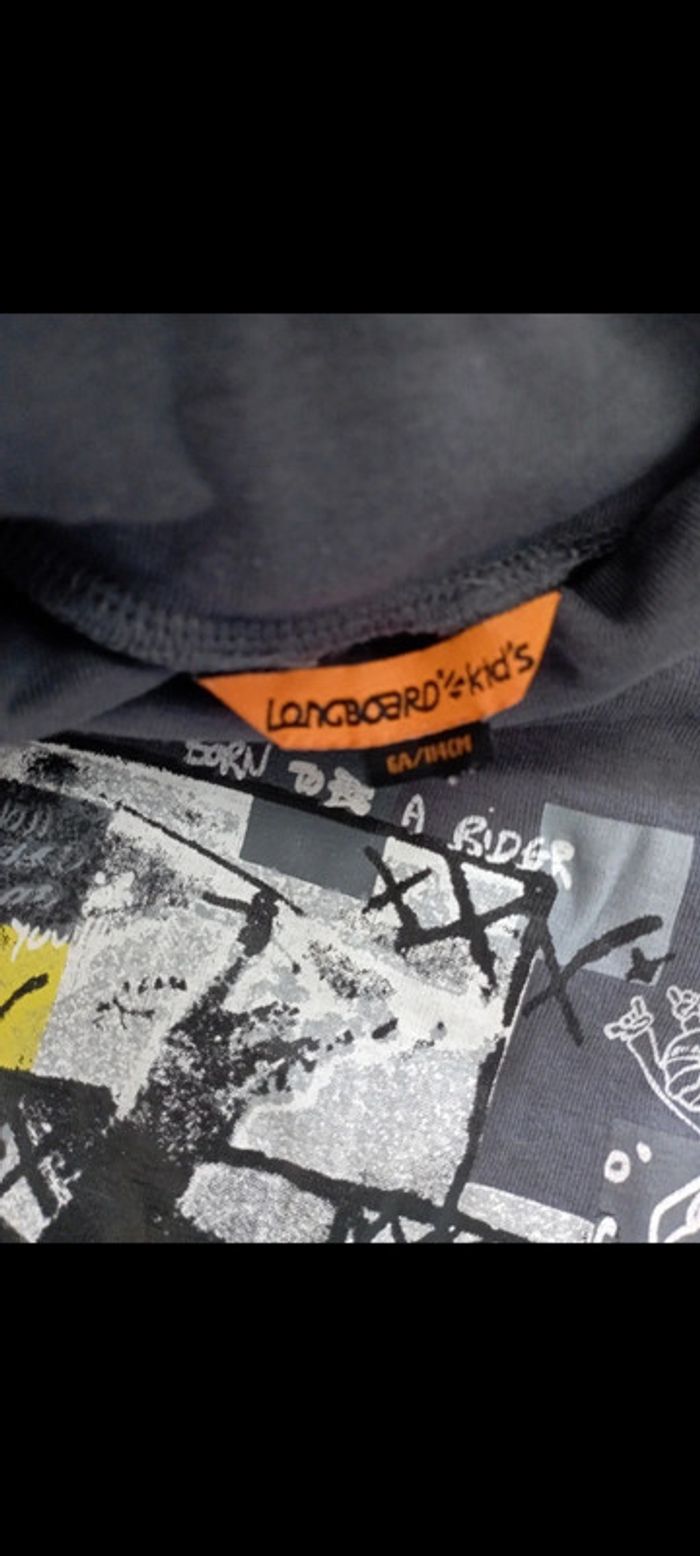 Sous pull gris 6 ans longboard 3€ neuf - photo numéro 3