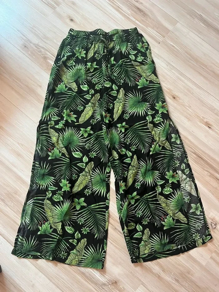 pantalon tropical vert et noir undiz