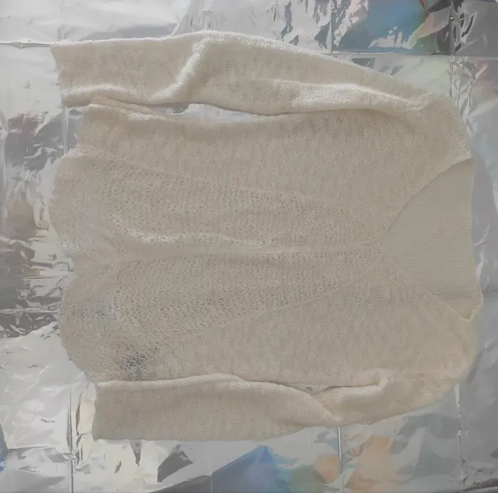 Pull crochet beige - photo numéro 7