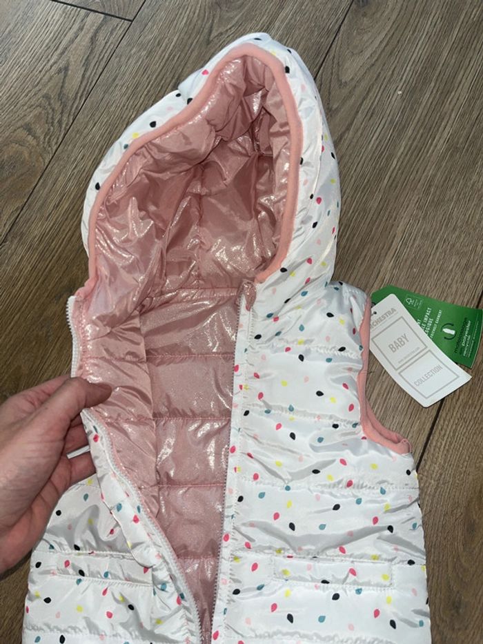 Doudoune sans manches réversible 9 mois 71cm - photo numéro 2