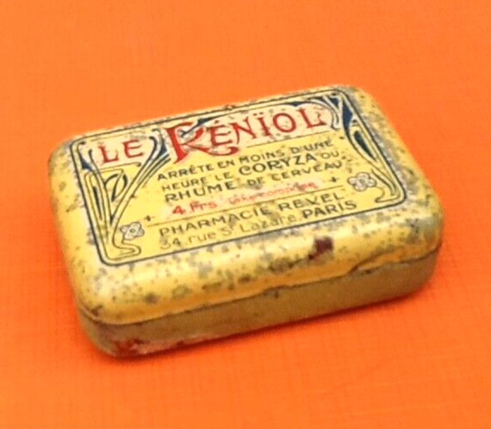Années 1930 Boite publicitaire lithographiée Le Rénïol Pharmacie Revel Paris - photo numéro 2