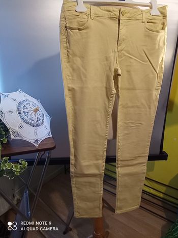 pantalon jaune de Promod taille 42 réf 498 K5