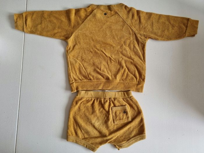 Ensemble short éponge Petit Bateau moutarde 18 mois - photo numéro 2