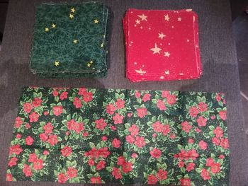 Lot de 125 morceaux de tissu de Noël