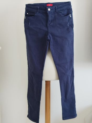 Jean bleu marine effet usé Tissaia taille 40