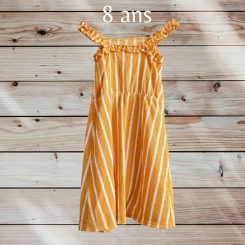 Robe imprimée jaune et blanc