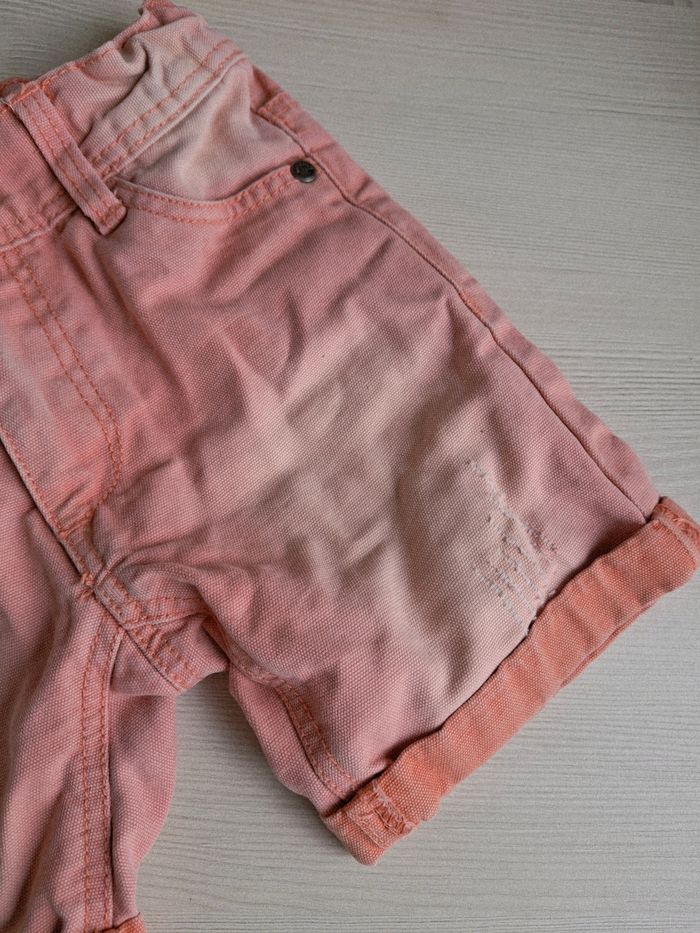 Short jean garçon corail terracotta Tape à l’œil 2 ans - photo numéro 3