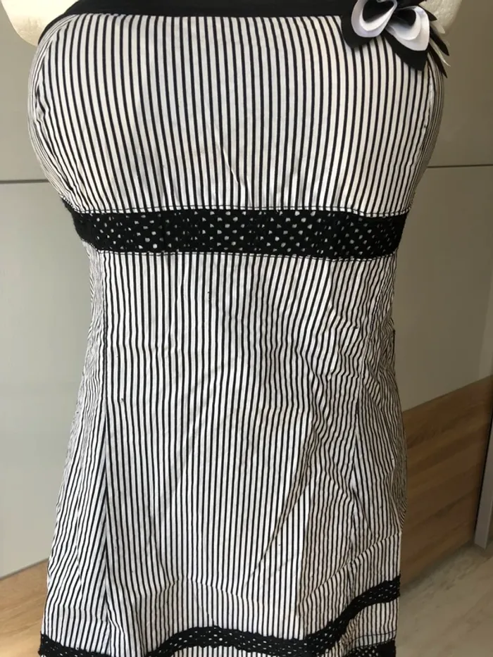 Belle robe été L 38 style marinière - photo numéro 3