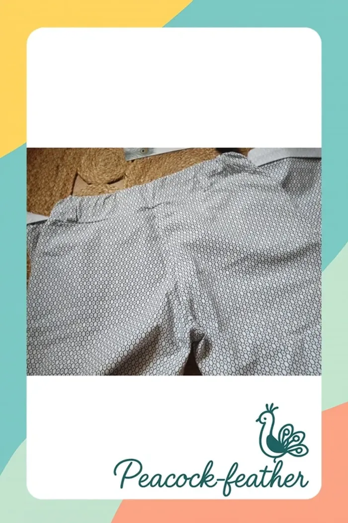Pantalon blanc imprimé neuf 46 - photo numéro 6