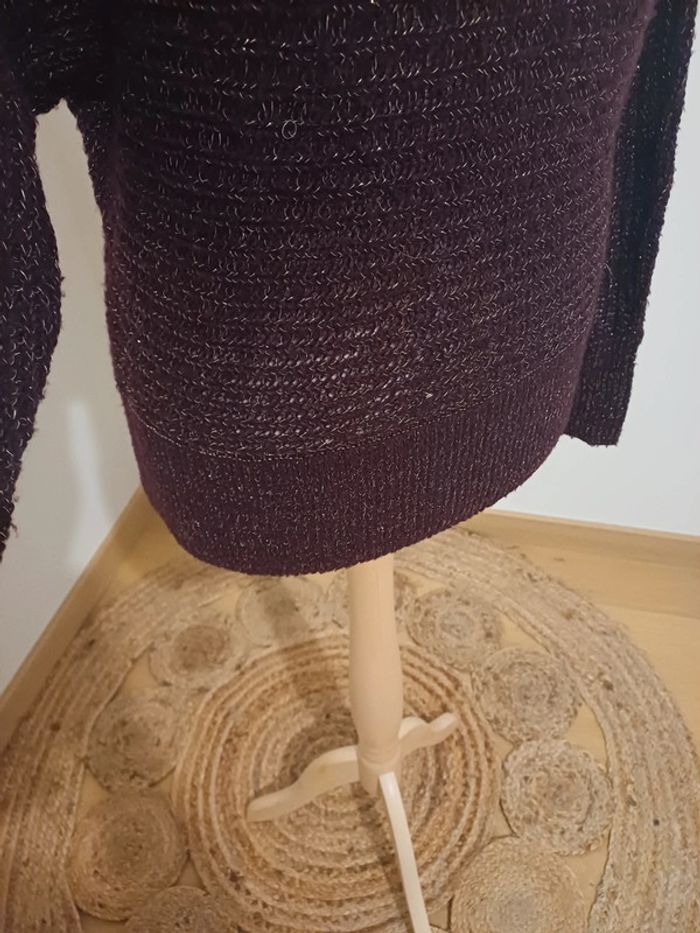 Pull violet pailleté Lady Blush taille M 38 - photo numéro 4