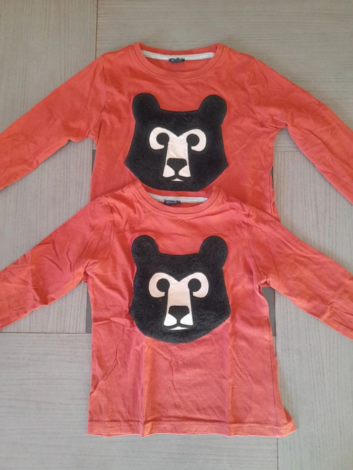 Lot de 2 tee-shirt manche longue jumeaux
