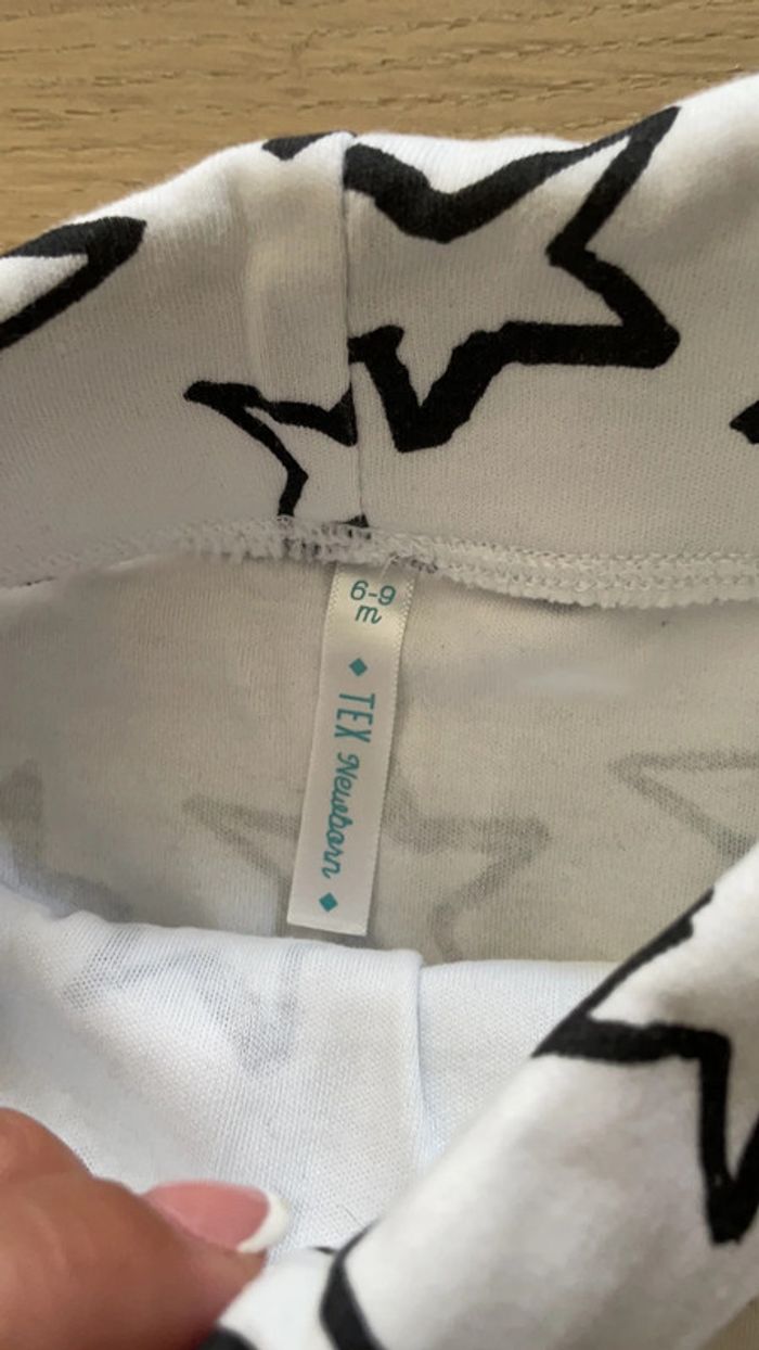 Legging blanc et noir Tex 6/9 mois - photo numéro 2