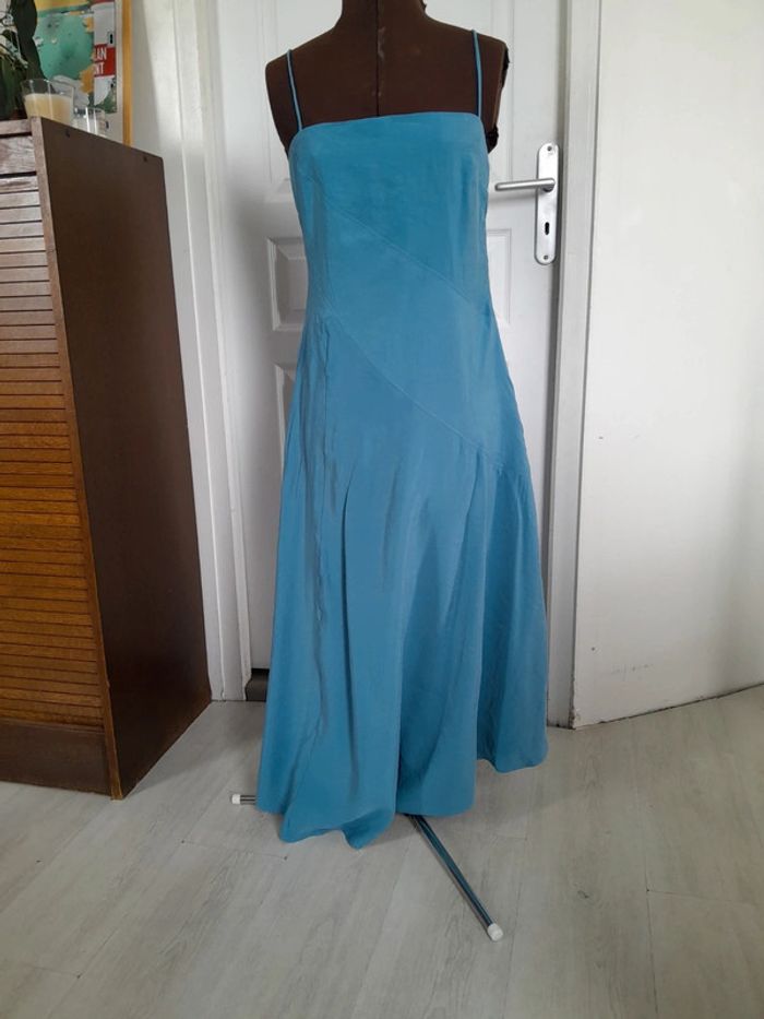 Jolie robe longue évasée bretelles 85% modal Asos Design