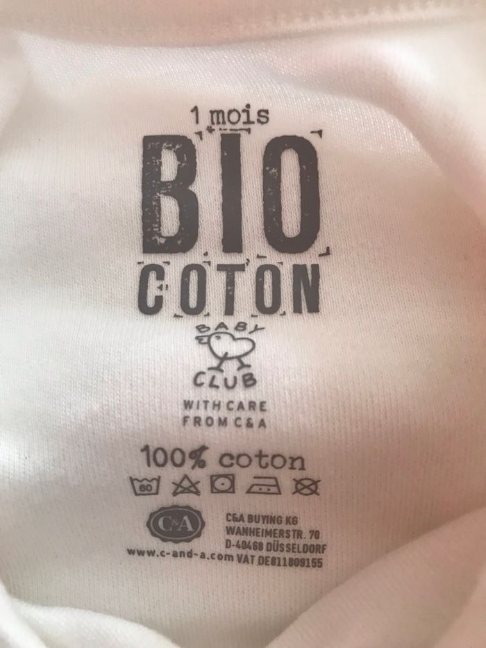 2 body manches courtes coton bio - photo numéro 3