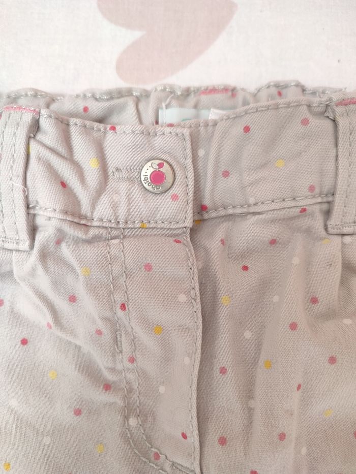 Pantalon gris - à pois - 12 mois - Très bon état - Obaïbi - photo numéro 3
