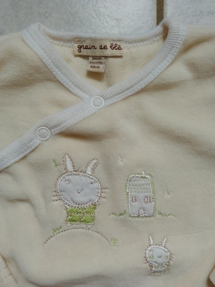 Pyjama une pièce Grain de Blé 3 mois - photo numéro 3