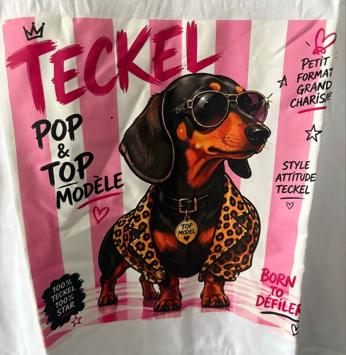 T-shirt Teckel & Co Top model Taille L Oversize – Neuf - photo numéro 4