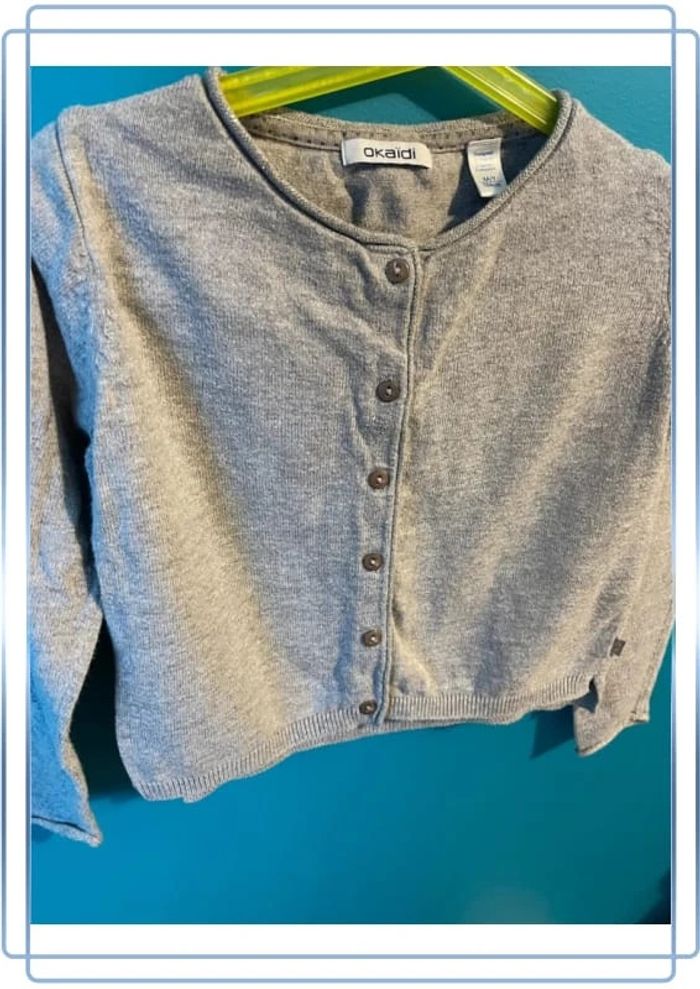 Gilet gris fille 4 ans okaïdi